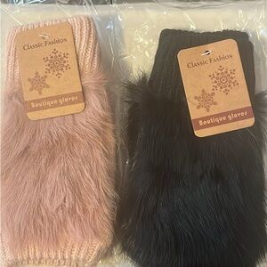 Pink and Black Boutique Gloves